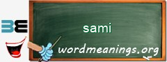 WordMeaning blackboard for sami